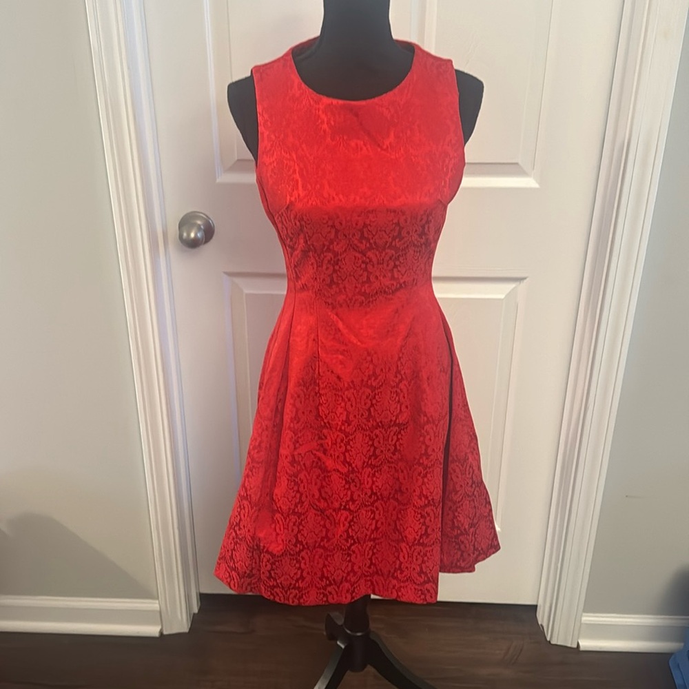 Red Fit and Flare Dress